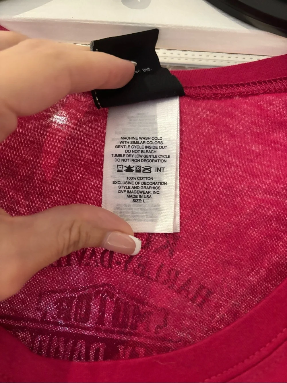 Harley-Davidson Women's Long Sleeve Hot Pink Logo Tee